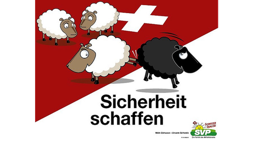 «Обезопасьте себя». Постер Швейцарской народной партии, 2007