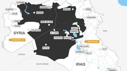 Территории Ирака и Сирии, захваченные ИГИЛ к январю 2015 г.